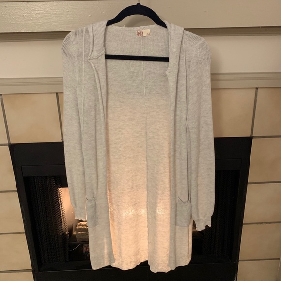 American Heritage Women’s Hooded Cardigan, Gray - Picture 1 of 5